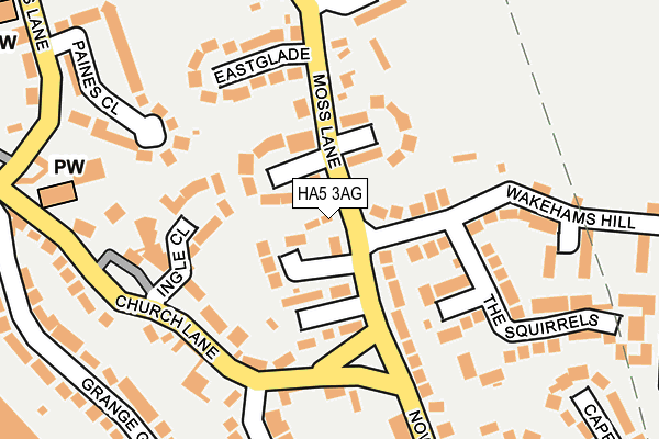 HA5 3AG map - OS OpenMap – Local (Ordnance Survey)