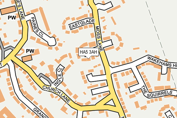 HA5 3AH map - OS OpenMap – Local (Ordnance Survey)