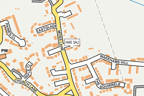 HA5 3AJ map - OS OpenMap – Local (Ordnance Survey)
