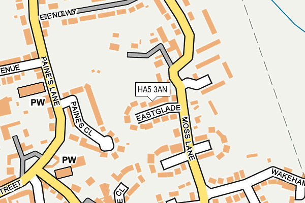 HA5 3AN map - OS OpenMap – Local (Ordnance Survey)