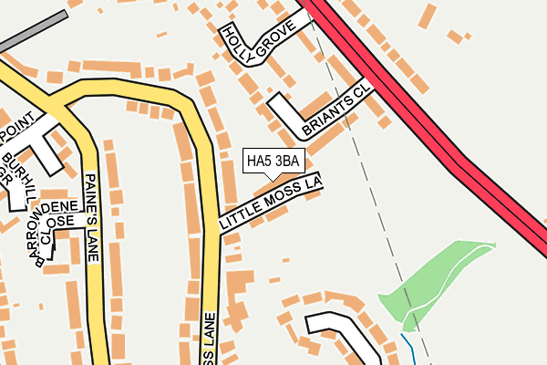 HA5 3BA map - OS OpenMap – Local (Ordnance Survey)