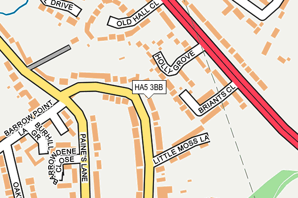 HA5 3BB map - OS OpenMap – Local (Ordnance Survey)