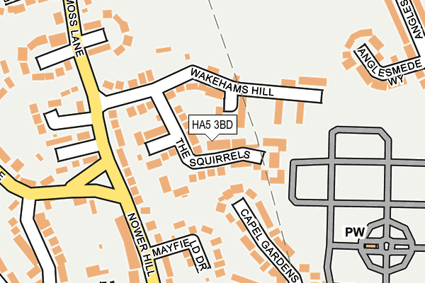 HA5 3BD map - OS OpenMap – Local (Ordnance Survey)