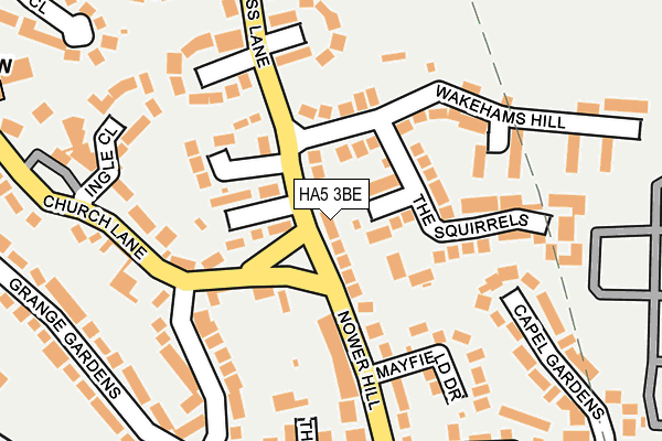 HA5 3BE map - OS OpenMap – Local (Ordnance Survey)