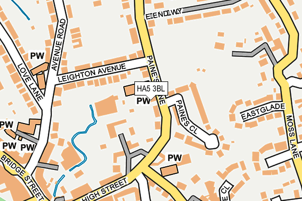 HA5 3BL map - OS OpenMap – Local (Ordnance Survey)