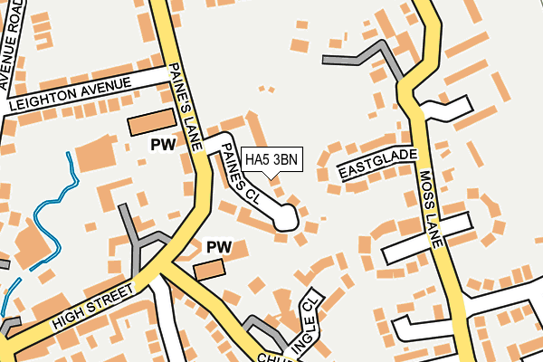 HA5 3BN map - OS OpenMap – Local (Ordnance Survey)