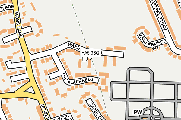 HA5 3BQ map - OS OpenMap – Local (Ordnance Survey)