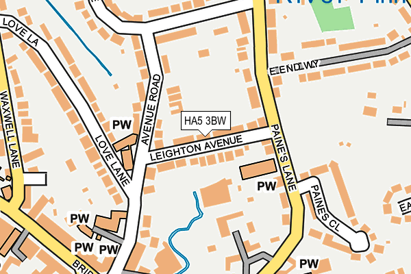 HA5 3BW map - OS OpenMap – Local (Ordnance Survey)