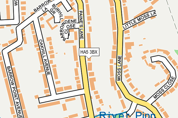 HA5 3BX map - OS OpenMap – Local (Ordnance Survey)