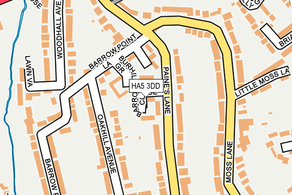 HA5 3DD map - OS OpenMap – Local (Ordnance Survey)