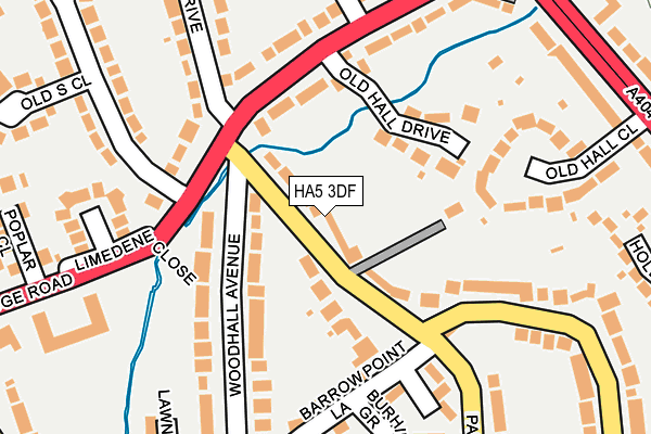 HA5 3DF map - OS OpenMap – Local (Ordnance Survey)