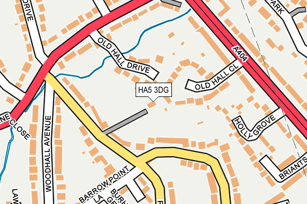 HA5 3DG map - OS OpenMap – Local (Ordnance Survey)