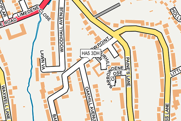 HA5 3DH map - OS OpenMap – Local (Ordnance Survey)