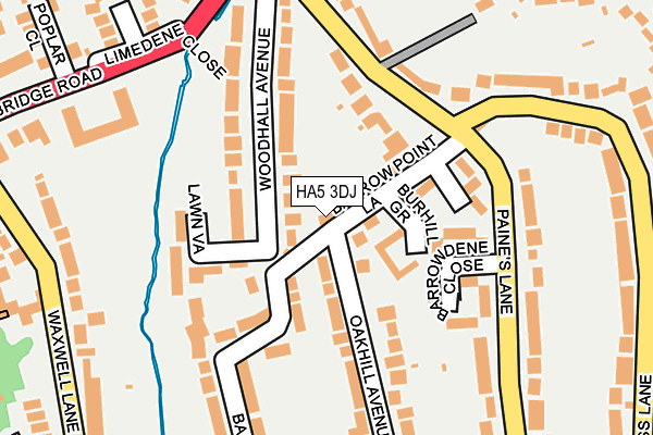 HA5 3DJ map - OS OpenMap – Local (Ordnance Survey)