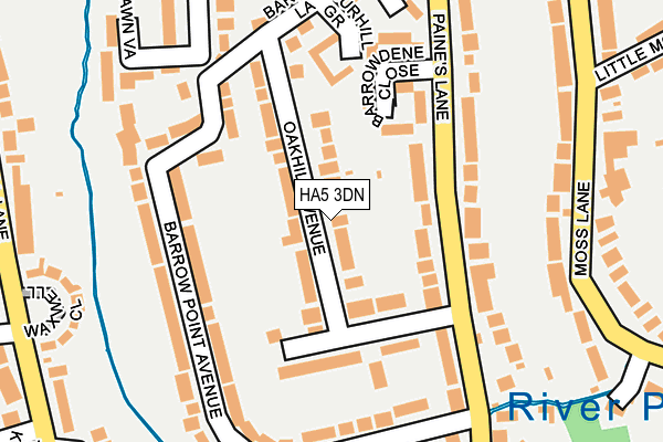 HA5 3DN map - OS OpenMap – Local (Ordnance Survey)