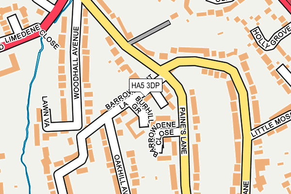 HA5 3DP map - OS OpenMap – Local (Ordnance Survey)