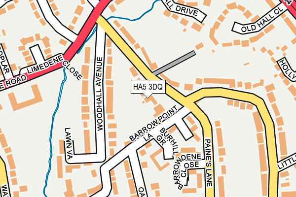 HA5 3DQ map - OS OpenMap – Local (Ordnance Survey)