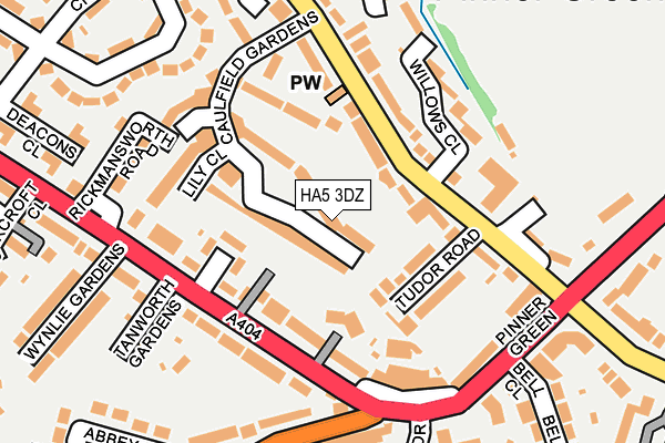 HA5 3DZ map - OS OpenMap – Local (Ordnance Survey)