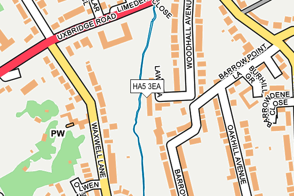 HA5 3EA map - OS OpenMap – Local (Ordnance Survey)