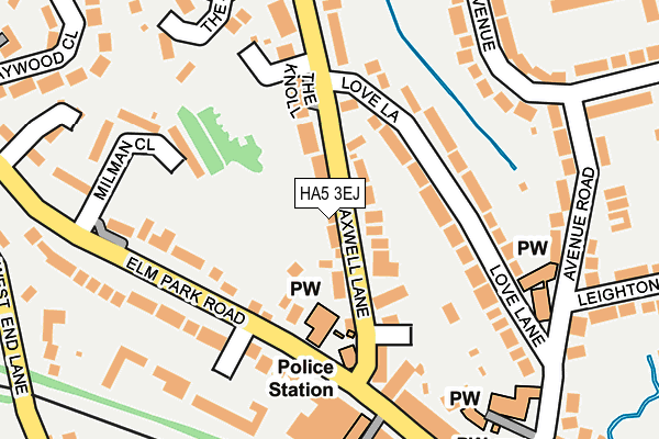 HA5 3EJ map - OS OpenMap – Local (Ordnance Survey)