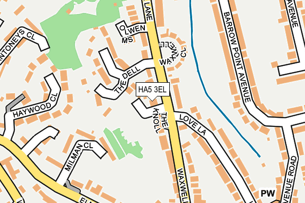 HA5 3EL map - OS OpenMap – Local (Ordnance Survey)