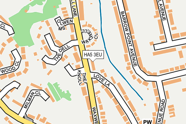 HA5 3EU map - OS OpenMap – Local (Ordnance Survey)
