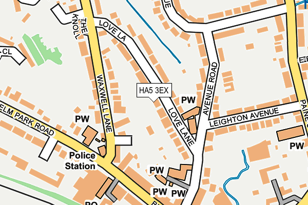 HA5 3EX map - OS OpenMap – Local (Ordnance Survey)