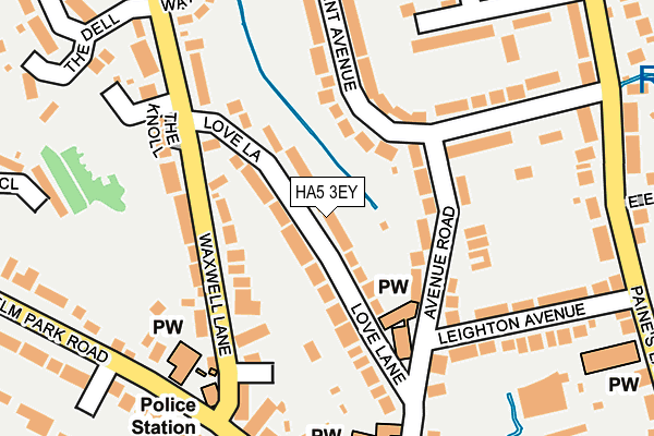 HA5 3EY map - OS OpenMap – Local (Ordnance Survey)