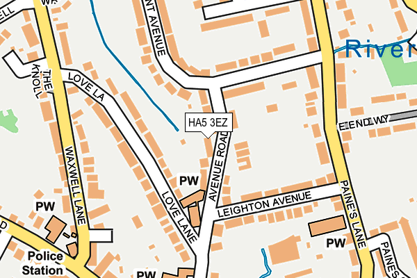 HA5 3EZ map - OS OpenMap – Local (Ordnance Survey)