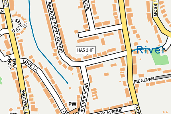 HA5 3HF map - OS OpenMap – Local (Ordnance Survey)