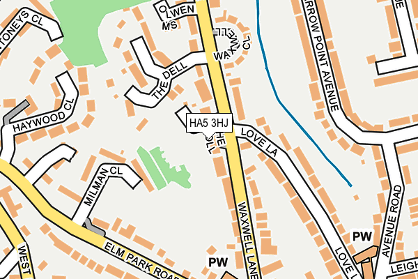 HA5 3HJ map - OS OpenMap – Local (Ordnance Survey)