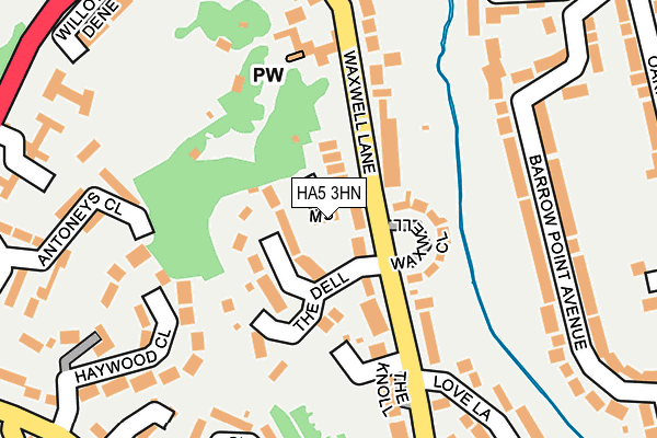 HA5 3HN map - OS OpenMap – Local (Ordnance Survey)