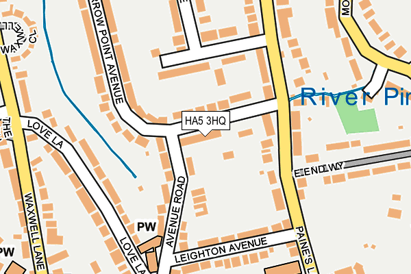 HA5 3HQ map - OS OpenMap – Local (Ordnance Survey)