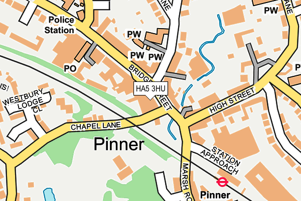 HA5 3HU map - OS OpenMap – Local (Ordnance Survey)