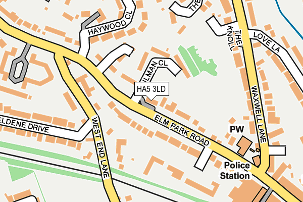 HA5 3LD map - OS OpenMap – Local (Ordnance Survey)
