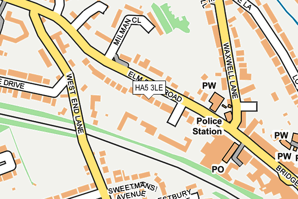 HA5 3LE map - OS OpenMap – Local (Ordnance Survey)