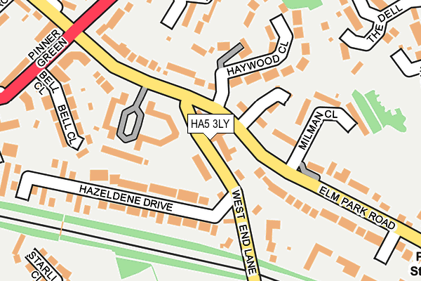 HA5 3LY map - OS OpenMap – Local (Ordnance Survey)