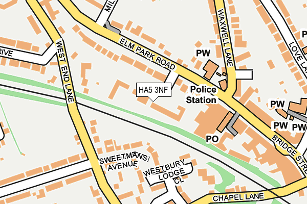 HA5 3NF map - OS OpenMap – Local (Ordnance Survey)