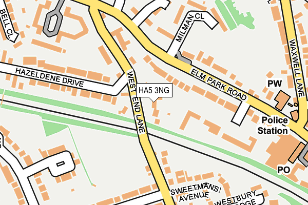 HA5 3NG map - OS OpenMap – Local (Ordnance Survey)