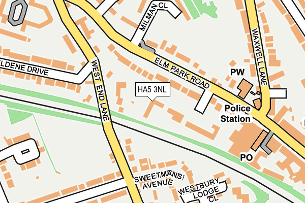 HA5 3NL map - OS OpenMap – Local (Ordnance Survey)