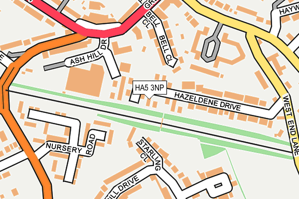 HA5 3NP map - OS OpenMap – Local (Ordnance Survey)
