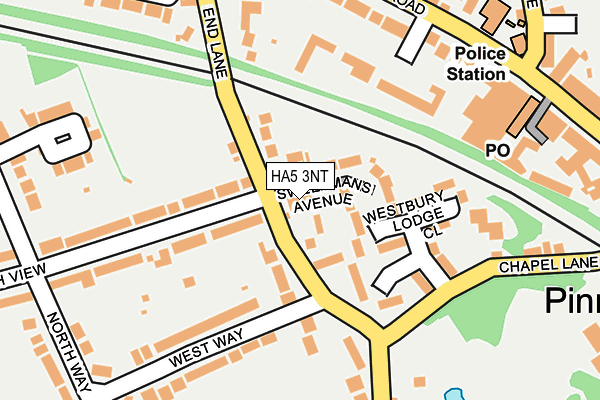 HA5 3NT map - OS OpenMap – Local (Ordnance Survey)