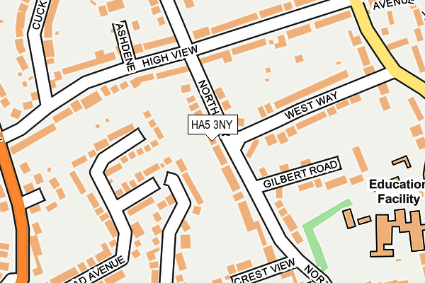 HA5 3NY map - OS OpenMap – Local (Ordnance Survey)
