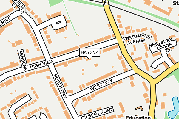 HA5 3NZ map - OS OpenMap – Local (Ordnance Survey)