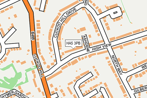 HA5 3PB map - OS OpenMap – Local (Ordnance Survey)