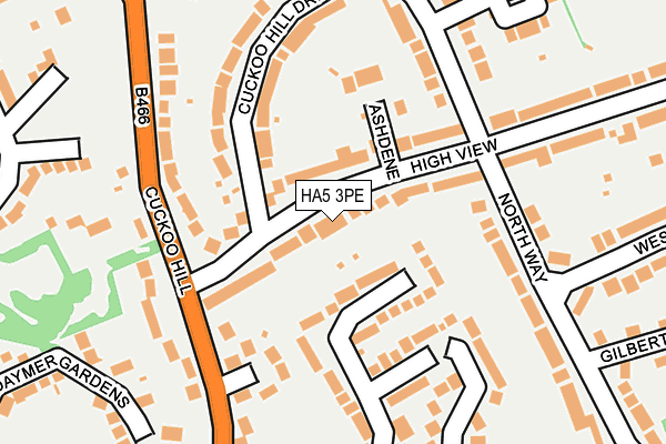 HA5 3PE map - OS OpenMap – Local (Ordnance Survey)