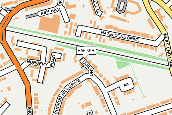 HA5 3PH map - OS OpenMap – Local (Ordnance Survey)