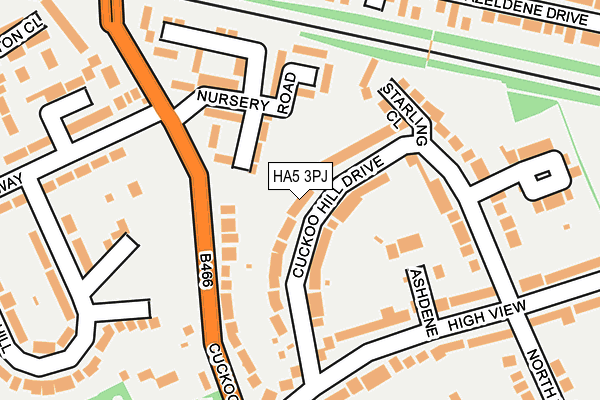 HA5 3PJ map - OS OpenMap – Local (Ordnance Survey)