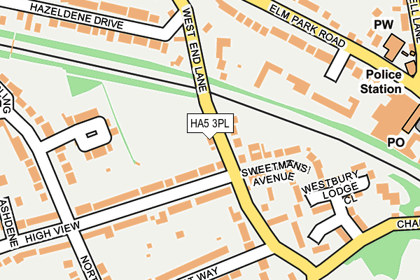 HA5 3PL map - OS OpenMap – Local (Ordnance Survey)