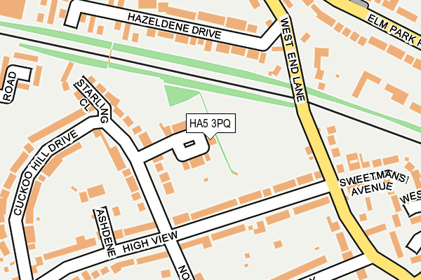 HA5 3PQ map - OS OpenMap – Local (Ordnance Survey)